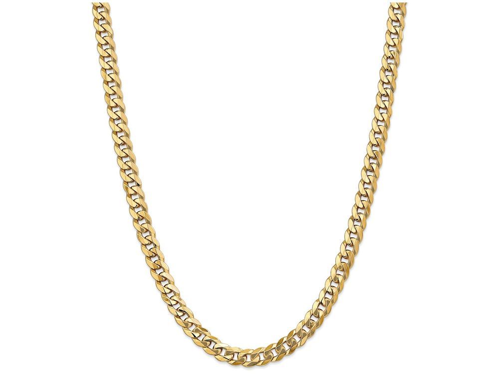 FJC Finejewelers 20 Inch 14k 8mm Beveled Curb Chain Necklace