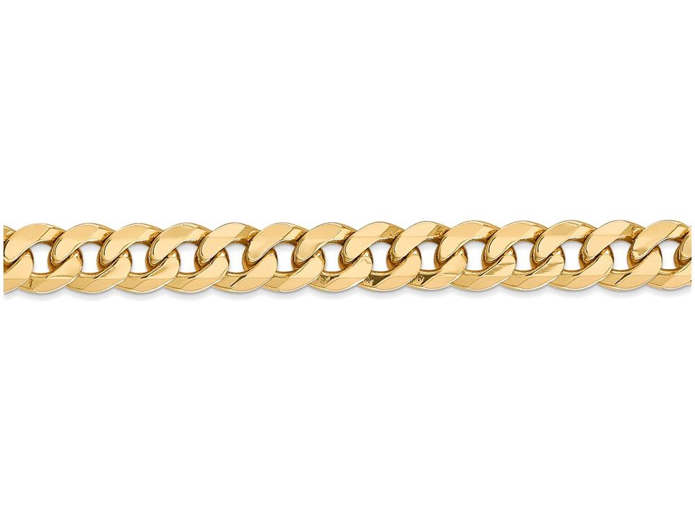 FJC Finejewelers 8 Inch 14k Yellow Gold 8mm Beveled Curb Chain Bracelet