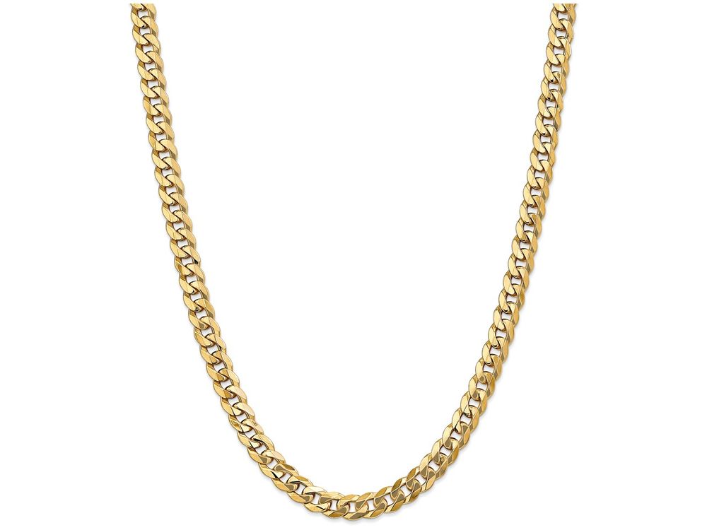 FJC Finejewelers 8 Inch 14k Yellow Gold 8mm Beveled Curb Chain Bracelet