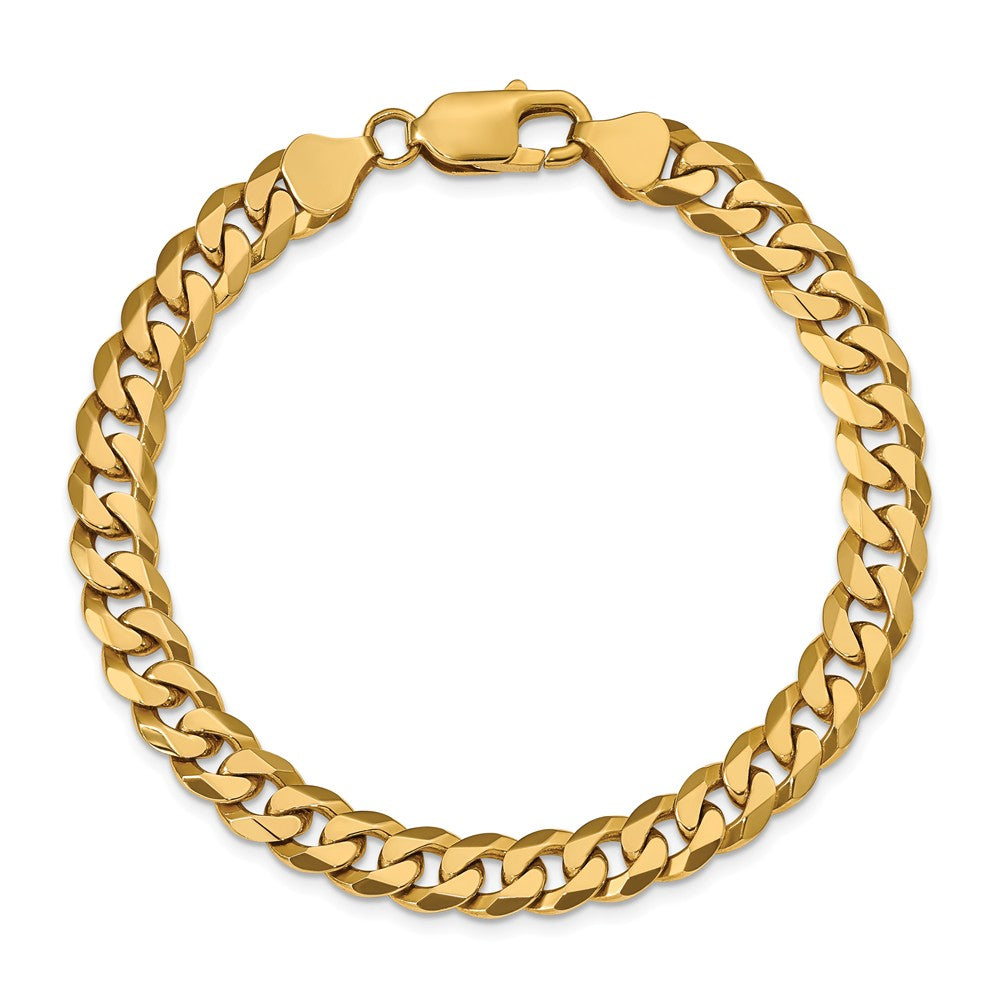 FJC Finejewelers 14 kt Yellow Gold 8mm Beveled Curb Chain Bracelet