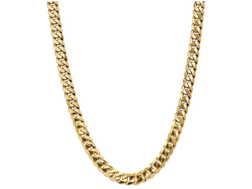 FJC Finejewelers 20 Inch 14k 9.5mm Beveled Curb Chain Necklace