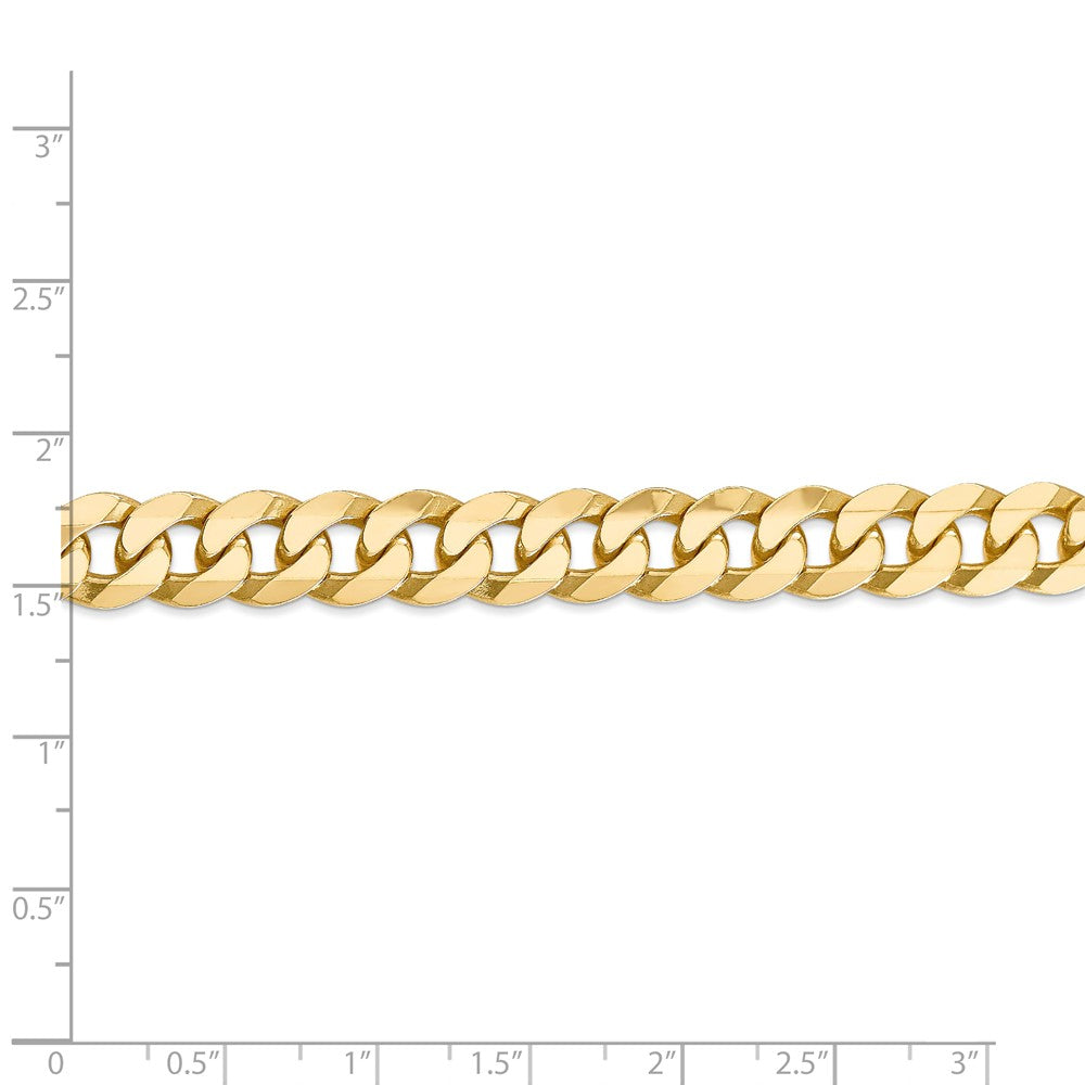 FJC Finejewelers 22 Inch 14k 9.5mm Beveled Curb Chain Necklace