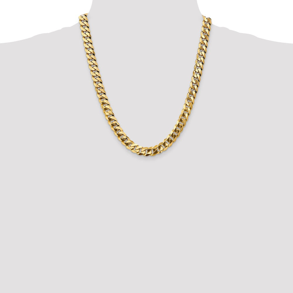 FJC Finejewelers 22 Inch 14k 9.5mm Beveled Curb Chain Necklace