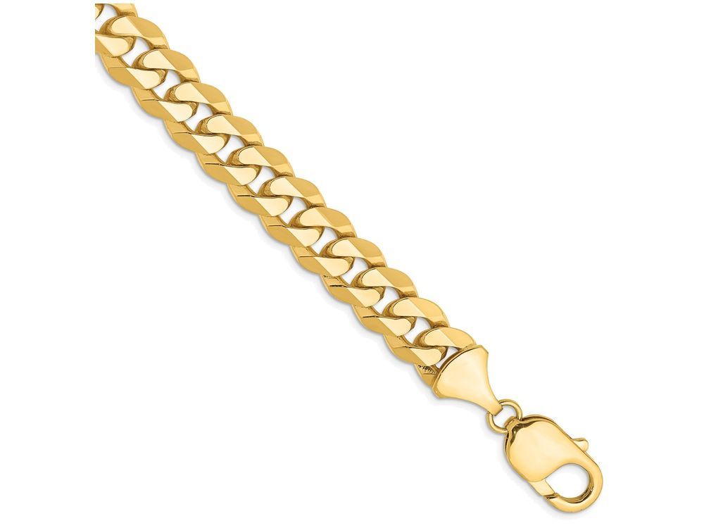 FJC Finejewelers 8 Inch 14k 9.5mm Beveled Curb Chain Bracelet