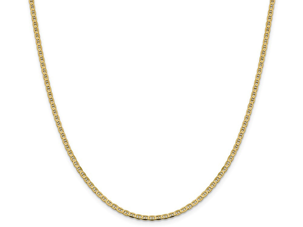 FJC Finejewelers 14 kt Yellow Gold 2.4mm Flat Anchor Chain