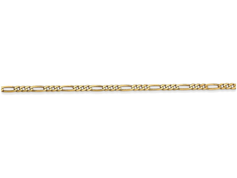 FJC Finejewelers 9 Inch 14k Yellow Gold 1.80mm Flat Figaro Chain Ankle Bracelet (Smaller Ankles)