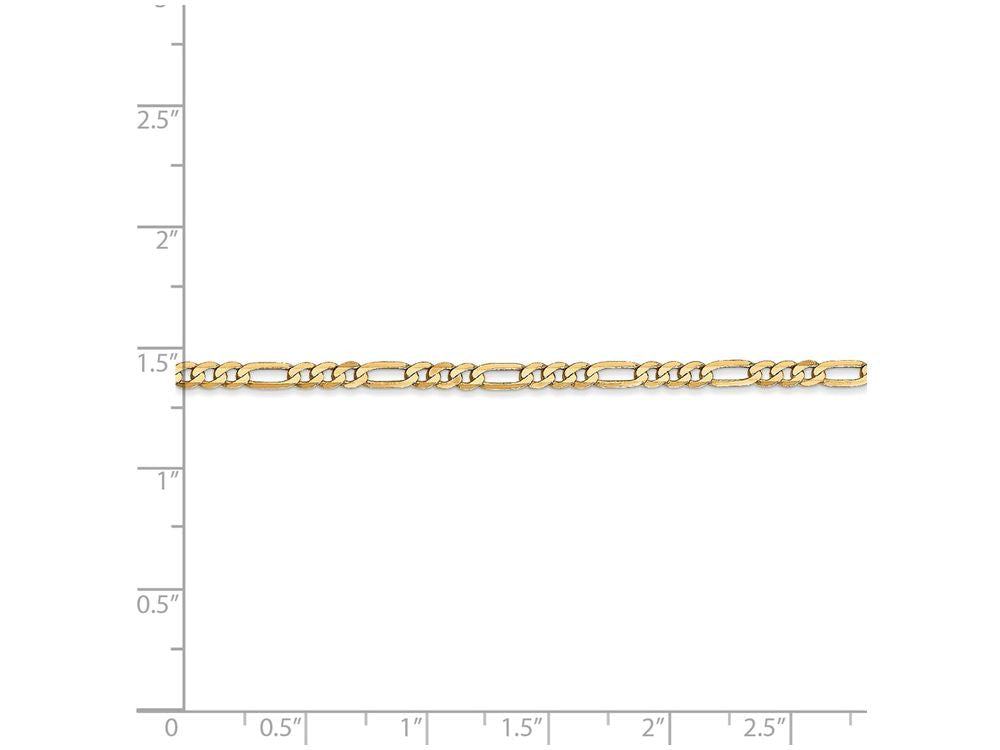 FJC Finejewelers 24 Inch 14k Yellow Gold 2.75mm Flat Figaro Chain Necklace