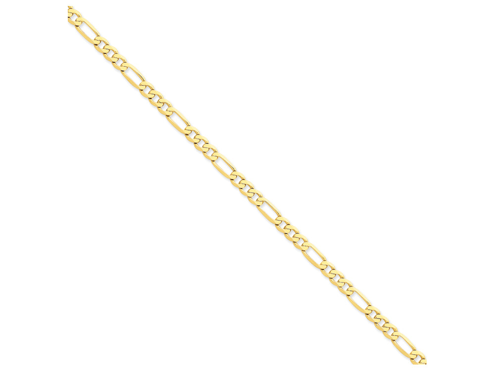FJC Finejewelers 9 Inch 14k Yellow Gold 5.25mm Flat Figaro Chain Ankle Bracelet (Smaller Ankles)