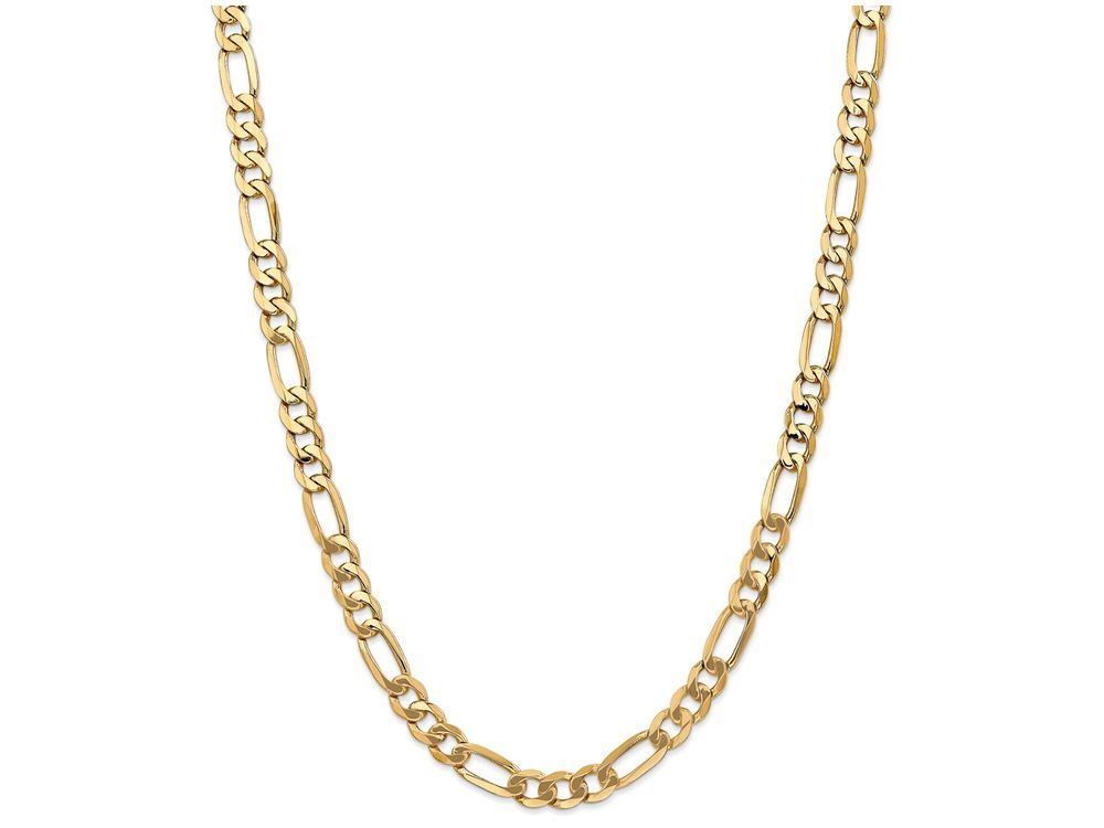 FJC Finejewelers 24 Inch 14k 7mm Flat Figaro Chain Necklace