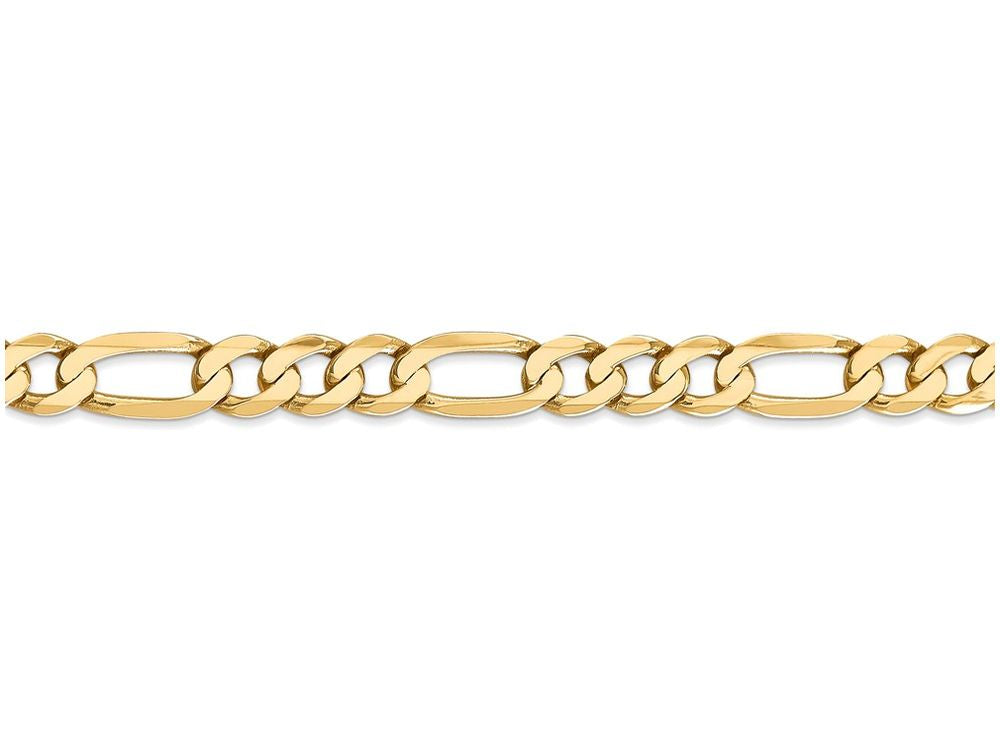FJC Finejewelers 7 Inch 14k Yellow Gold 7mm Flat Figaro Chain Bracelet