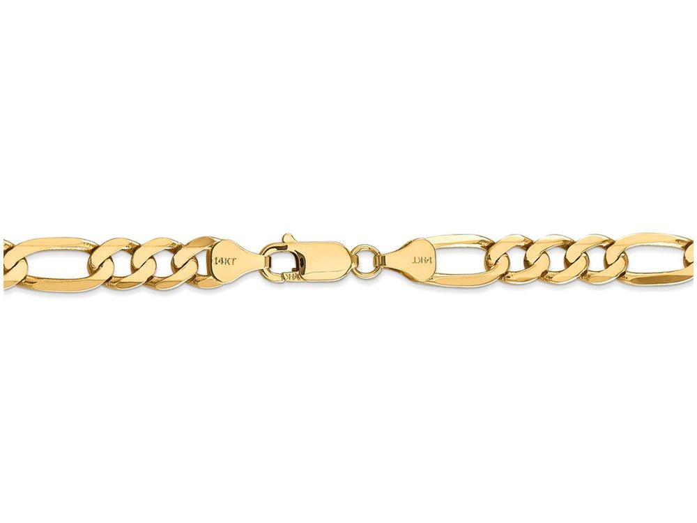 FJC Finejewelers 8 Inch 14k Yellow Gold 7mm Flat Figaro Chain Bracelet
