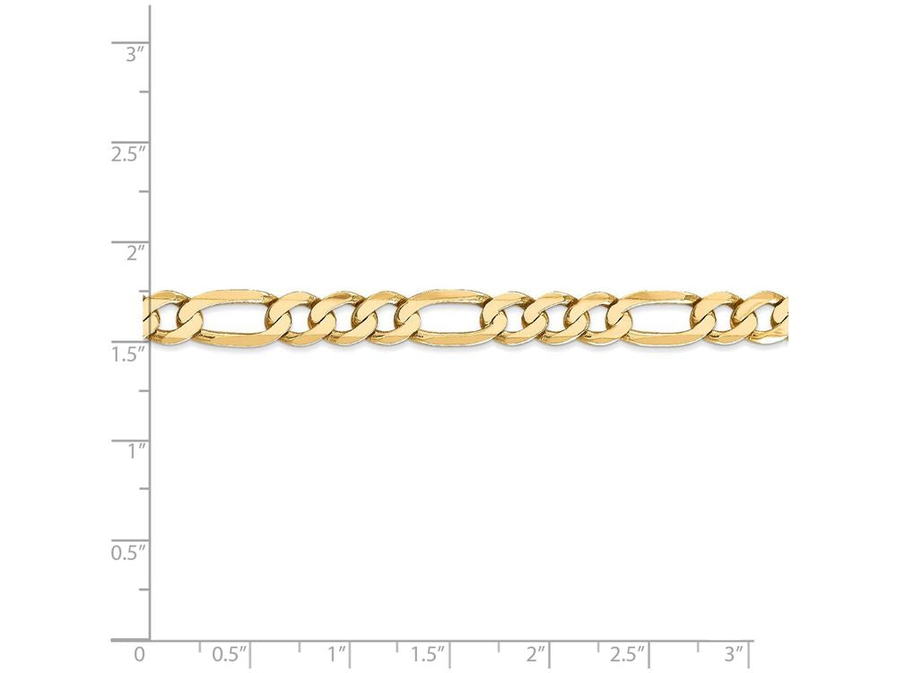 FJC Finejewelers 8 Inch 14k Yellow Gold 7mm Flat Figaro Chain Bracelet