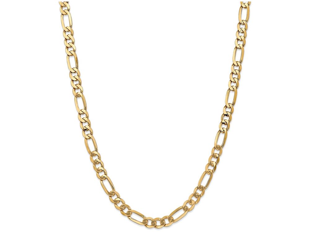 FJC Finejewelers 8 Inch 14k Yellow Gold 7mm Flat Figaro Chain Bracelet