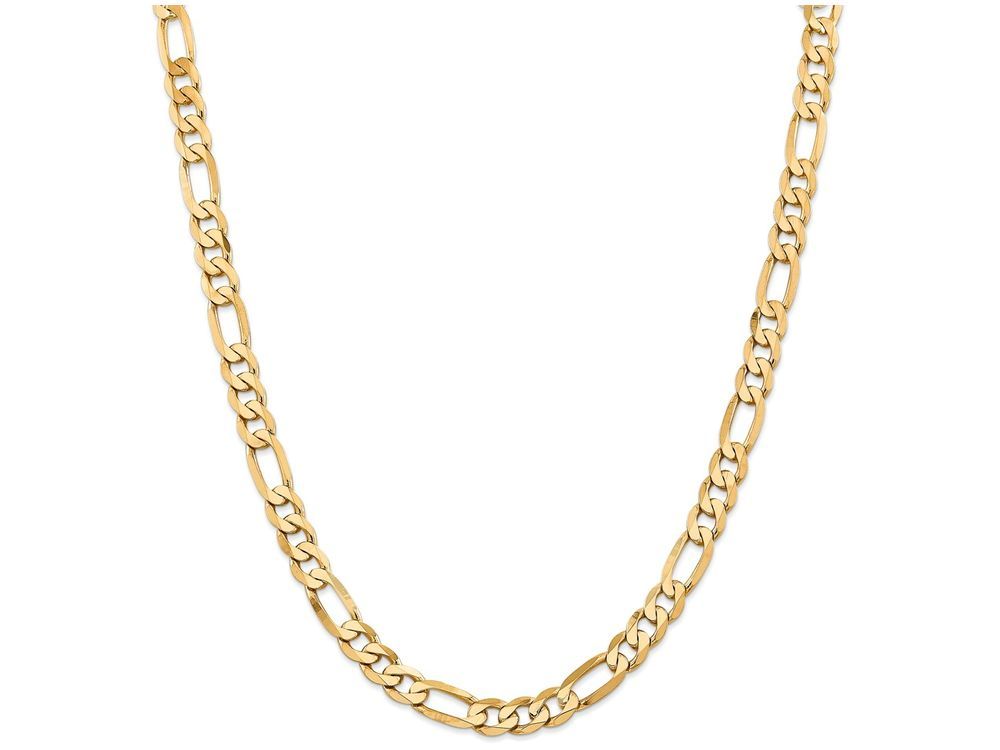 FJC Finejewelers 24 Inch 14k 7.5mm Flat Figaro Chain Necklace