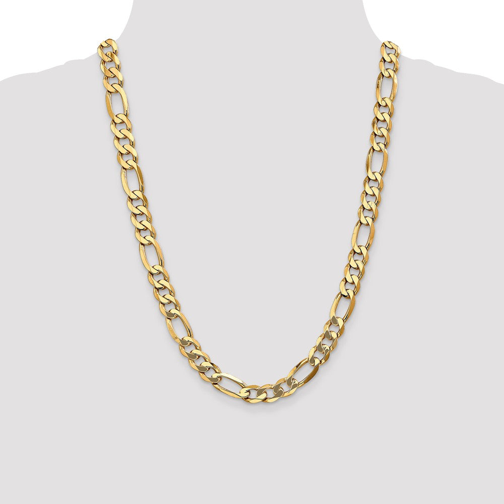 FJC Finejewelers 24 Inch 14k 10mm Flat Figaro Chain Necklace