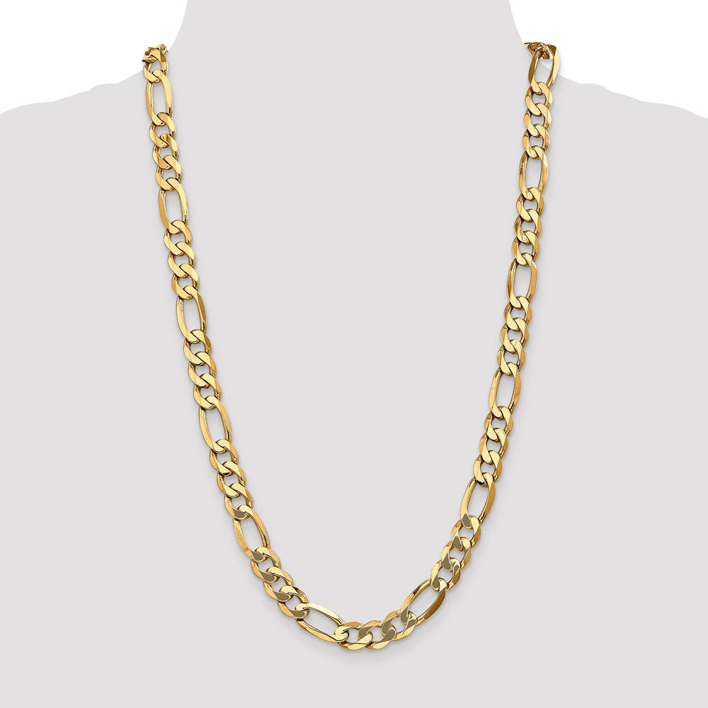 FJC Finejewelers 9 Inch 14k 10mm Flat Figaro Chain Ankle Bracelet (Smaller Ankles)