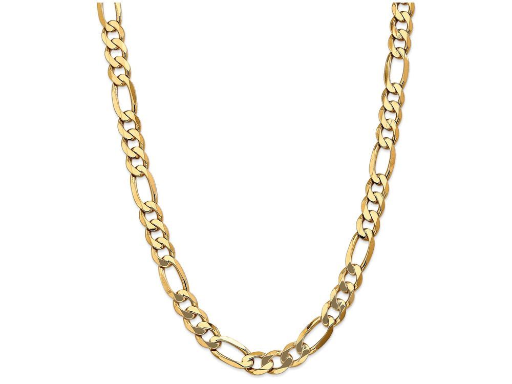 FJC Finejewelers 9 Inch 14k 10mm Flat Figaro Chain Ankle Bracelet (Smaller Ankles)