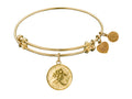 Angelica Collection Non-antique Yellow Stipple Finish Brass chinese Love Expandable Bangle
