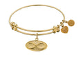 Angelica Collection Non-antique Yellow Stipple Finish Brass infinity Expandable Bangle