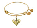 Angelica Collection Antique Yellow Smooth Finish Brass cherish Expandable Bangle