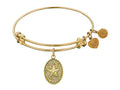 Angelica Collection Non-antique Yellow Stipple Finish Brass starfish Expandable Bangle