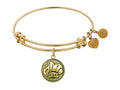 Angelica Collection Antique Yellow Stipple Finish Brass chef Expandable Bangle