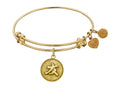 Angelica Collection Antique Yellow Stipple Finish Brass friend Expandable Bangle