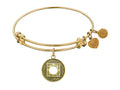 Angelica Collection Antique Yellow Smooth Finish Brass nirvana Expandable Bangle
