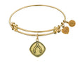Angelica Collection Antique Yellow Smooth Finish Brass wishbone Expandable Bangle