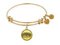 Angelica Collection Antique Yellow Smooth Finish Brass noah's Ark Expandable Bangle