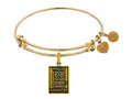 Angelica Collection Brass with Yellow Finish Proud Daughter U.S. Army Expandable Bangle