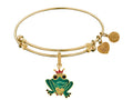 Brass With Yellow Enamel Frog Charm For Angelica Collection Bangle