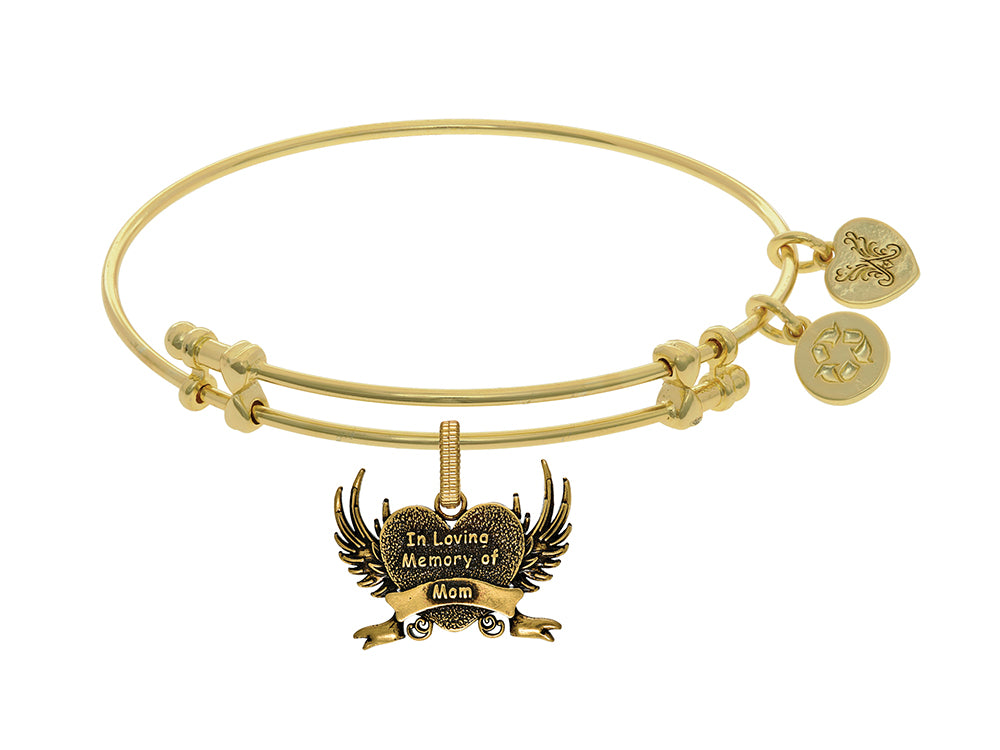 Brass With Yellow Finish In Loving Memory Of Mom C Harm For Angelica Collection Bangle