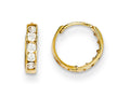 FJC Finejewelers 14k Yellow Gold Madi K CZ Hinged Hoop Children Earrings