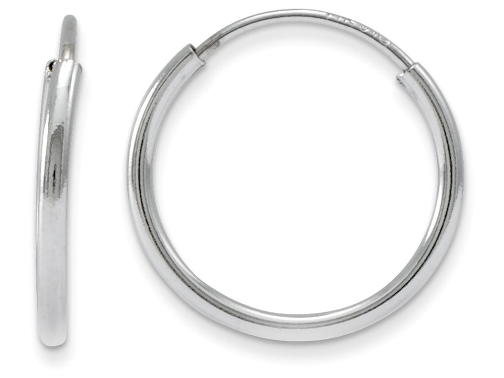 FJC Finejewelers 14k White Gold Madi K Endless Hoop Children Earrings