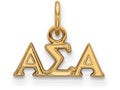 Logoart Sterling Silver Gp Alpha Sigma Alpha Extra Small Pendant