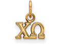 Logoart Sterling Silver Gp Chi Omega Extra Small Pendant