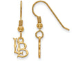 Logoart Sterling Silver Gp California State University, Long Beach Extra Small Wire Dangle Earrings
