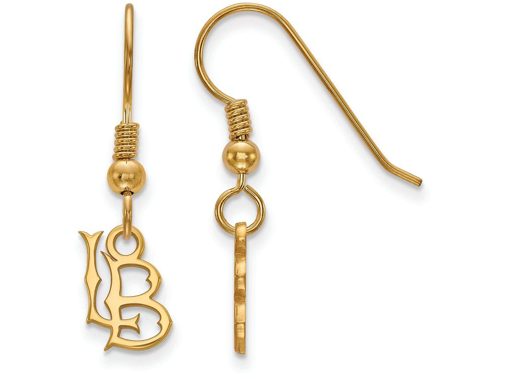 Logoart Sterling Silver Gp California State University, Long Beach Extra Small Wire Dangle Earrings