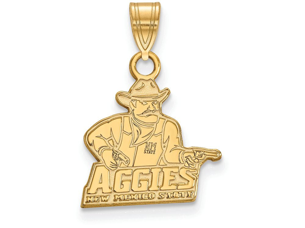 Logoart Sterling Silver Gp New Mexico State University Small Pendant