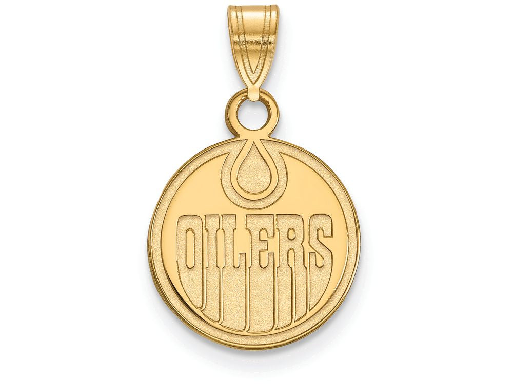 Sterling Silver Gp Nhl Logoart Edmonton Oilers Small Pendant
