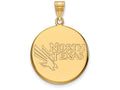Logoart Sterling Silver Gp University Of North Texas Large Disc Pendant