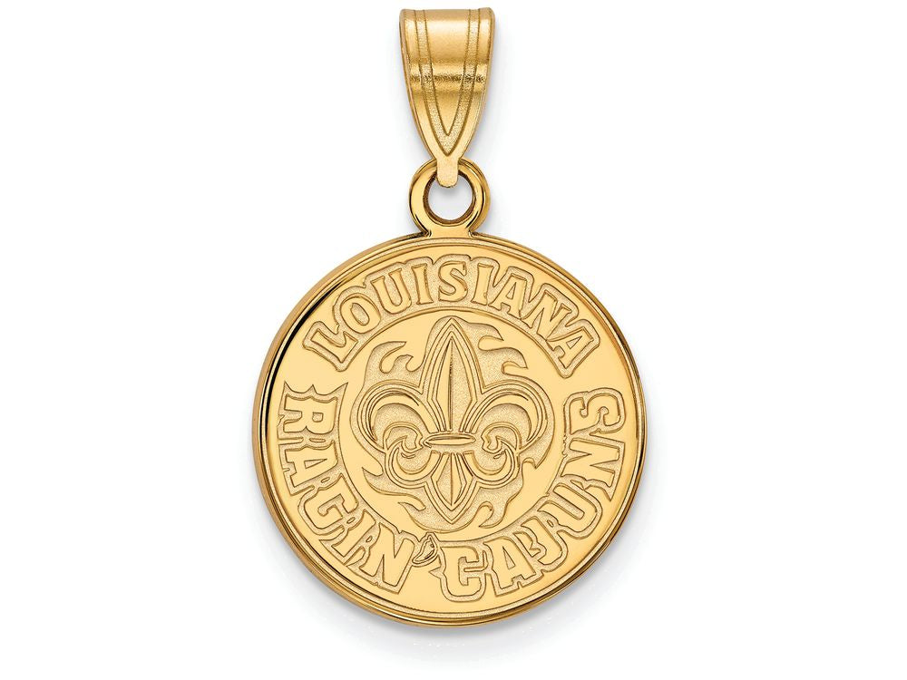 Logoart Sterling Silver Gp U Of Louisiana At Lafayette Medium Pendant