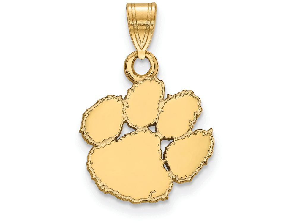 Logoart Sterling Silver Gp Clemson University Small Pendant