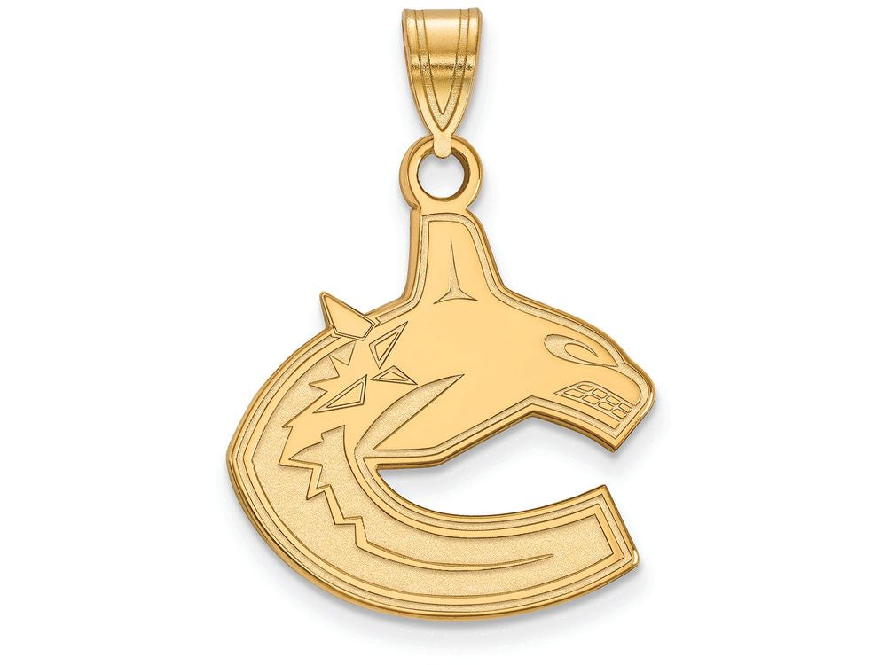 Sterling Silver Gp Nhl Logoart Vancouver Canucks Large Pendant
