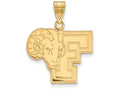 Logoart Sterling Silver Gp Fordham University Large Pendant