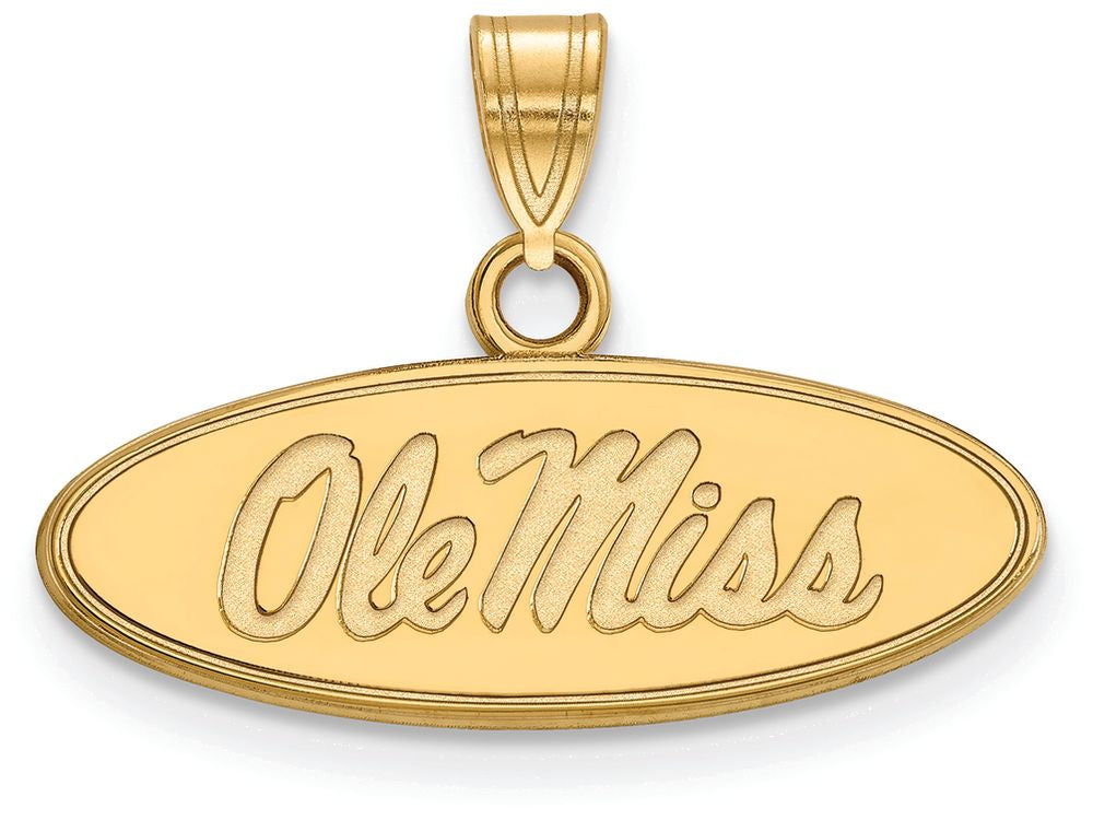 Logoart Sterling Silver Gp University Of Mississippi Small Pendant