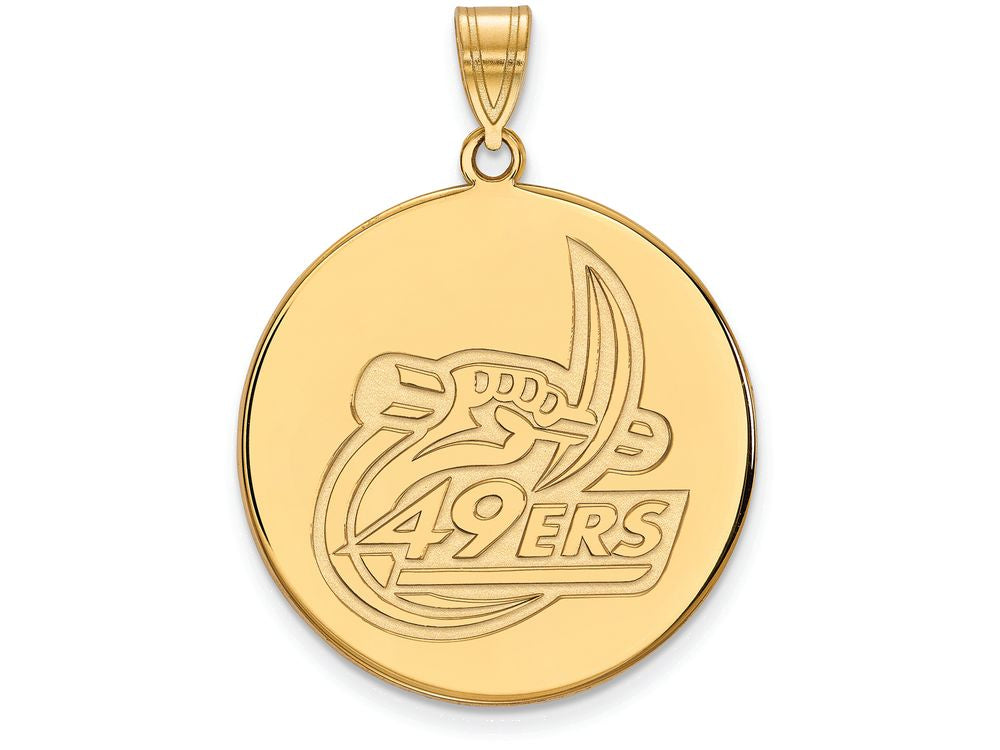 Logoart Sterling Silver Gp U Of North Carolina At Charlotte Extra Large  Disc Pendant