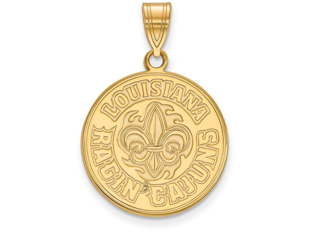 Logoart Sterling Silver Gp U Of Louisiana At Lafayette Large Pendant