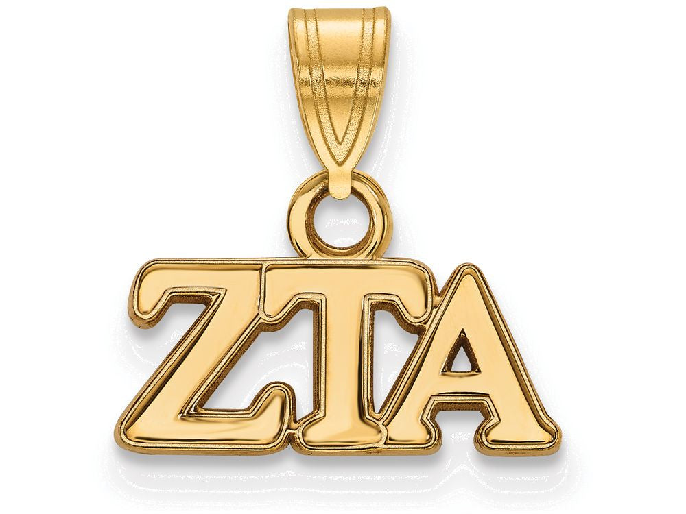 Logoart Sterling Silver Gp Zeta Tau Alpha Small Pendant